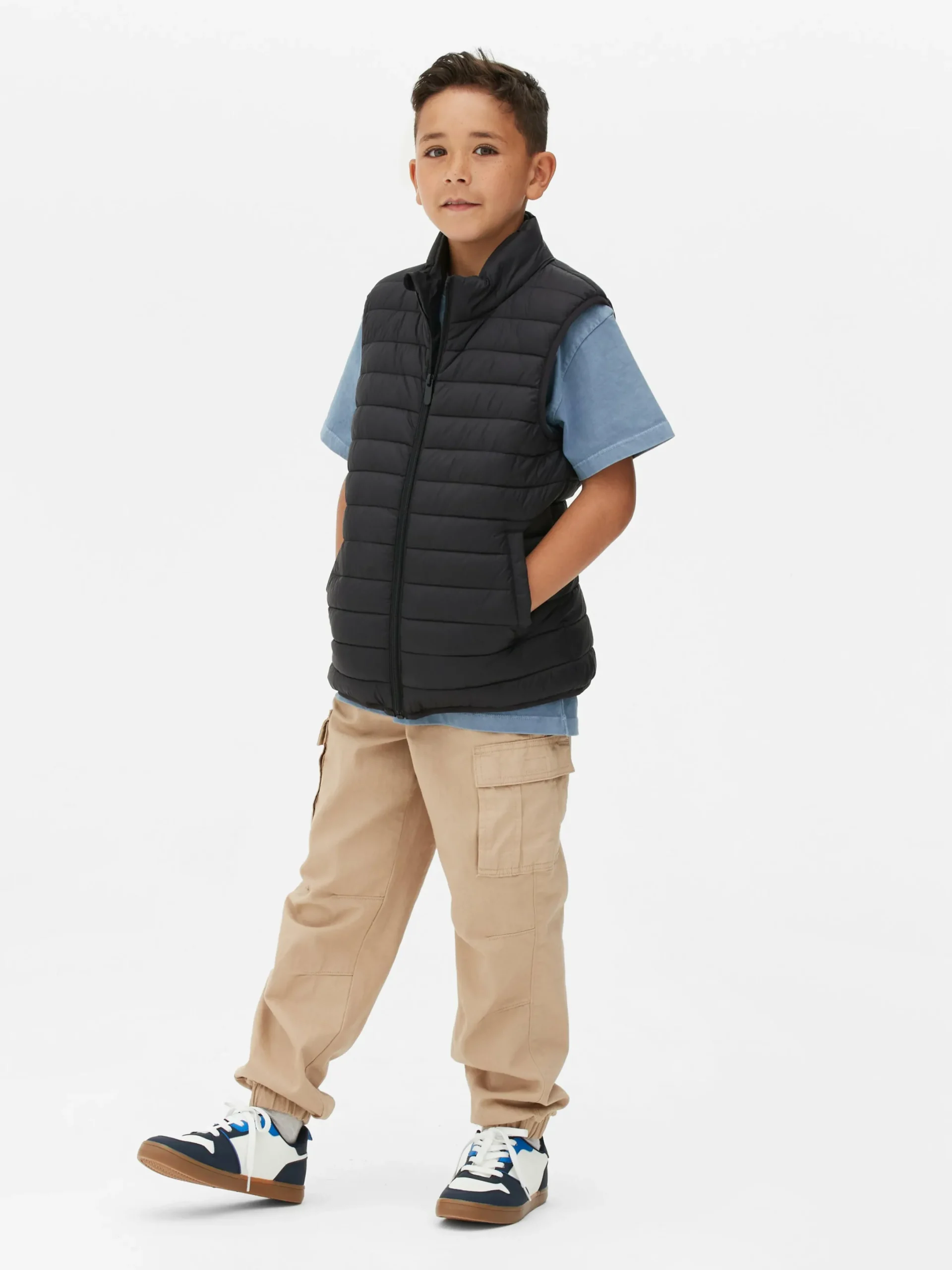 Manteaux Et Vestes|Primark Veste Sans Manches Rembourrée Zippée Noir