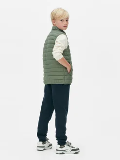 Manteaux Et Vestes|Primark Veste Sans Manches Rembourrée Zippée Vert clair
