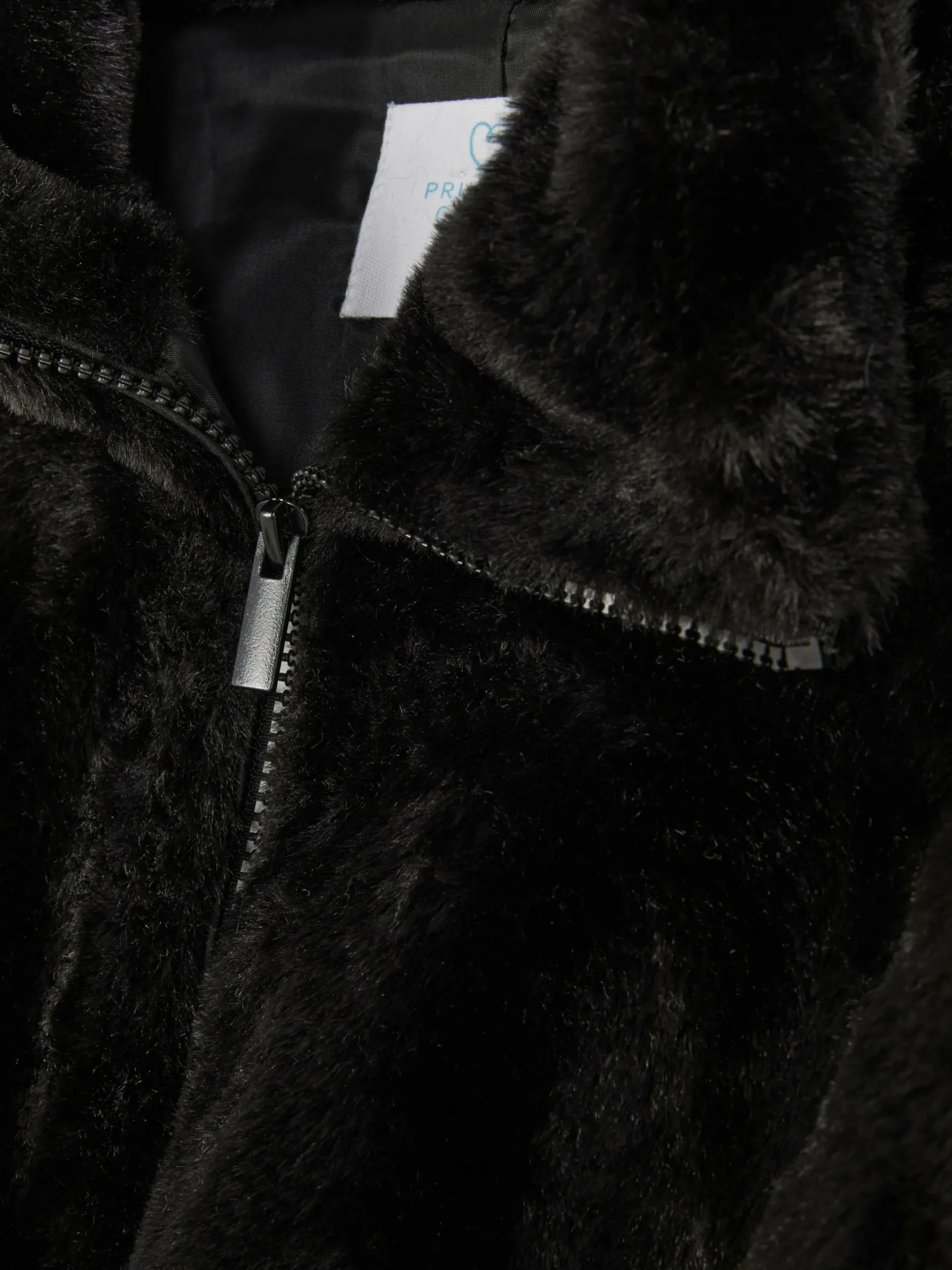 Manteaux Et Vestes|Primark Veste Zippée En Fausse Fourrure Noir