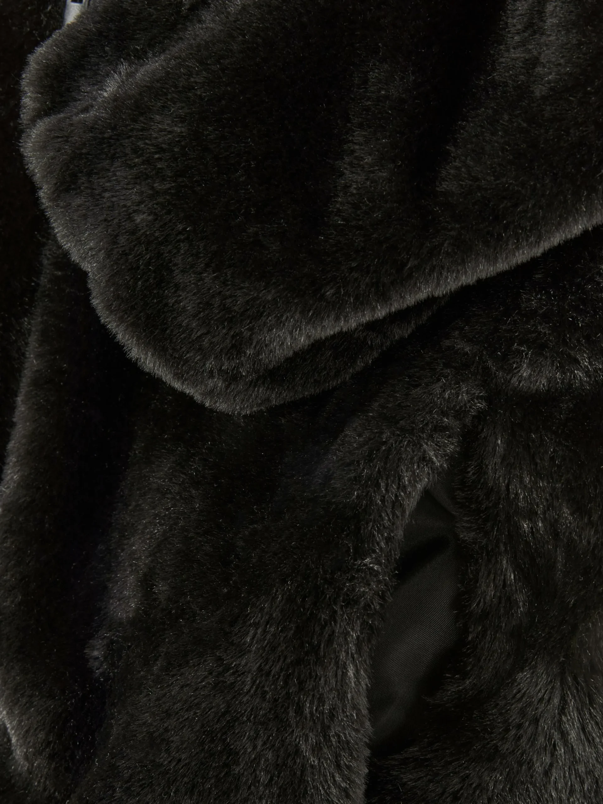 Manteaux Et Vestes|Primark Veste Zippée En Fausse Fourrure Noir