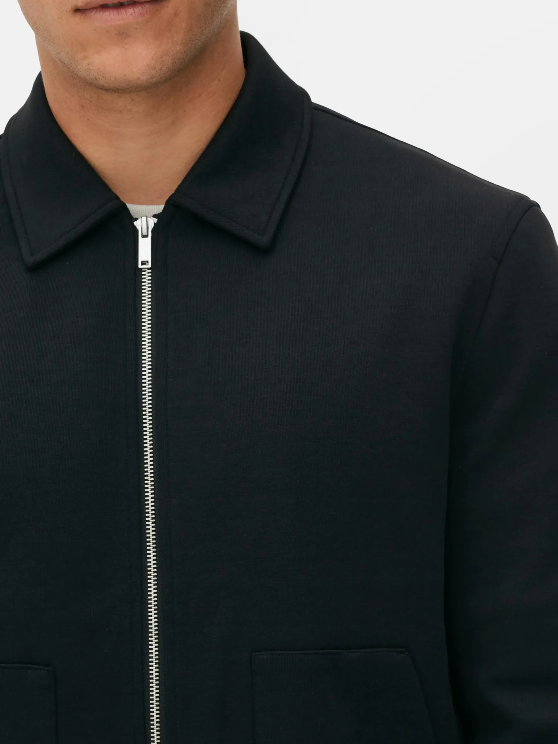 Manteaux Et Vestes|Primark Veste Zippée En Jersey Kem Noir